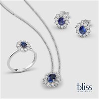 Fabriano - Piazza del Comune 25 - Collier Bliss Femme BL CHARLESTON in Or blanc Zaffiro 0.35 Ct 20096541 - 20096541